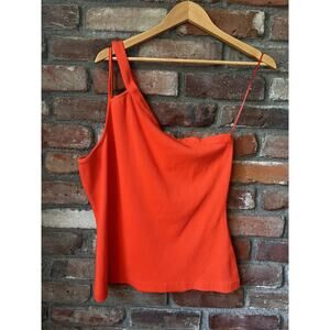NWT Maeve by Anthropologie Size XL Orange Asymmetric Top